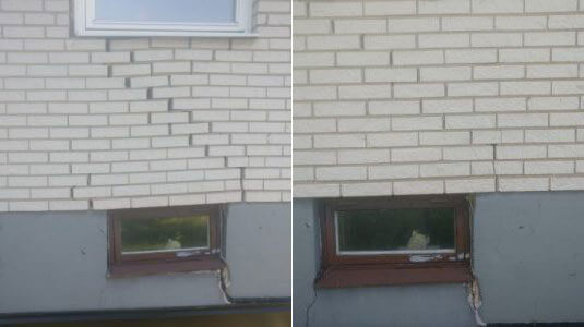Repair cracks in the house foundation